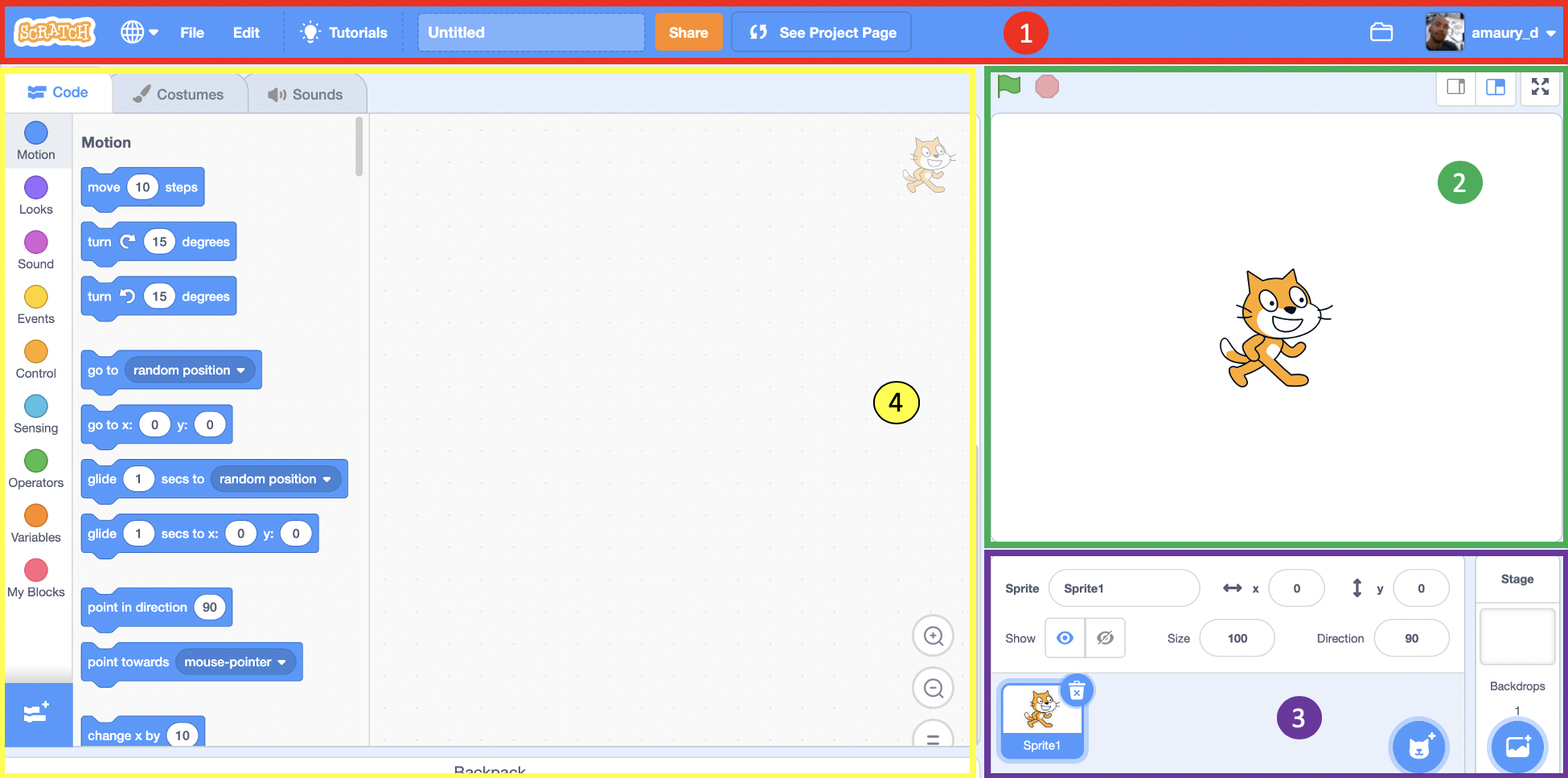 Interface Programmation Scratch